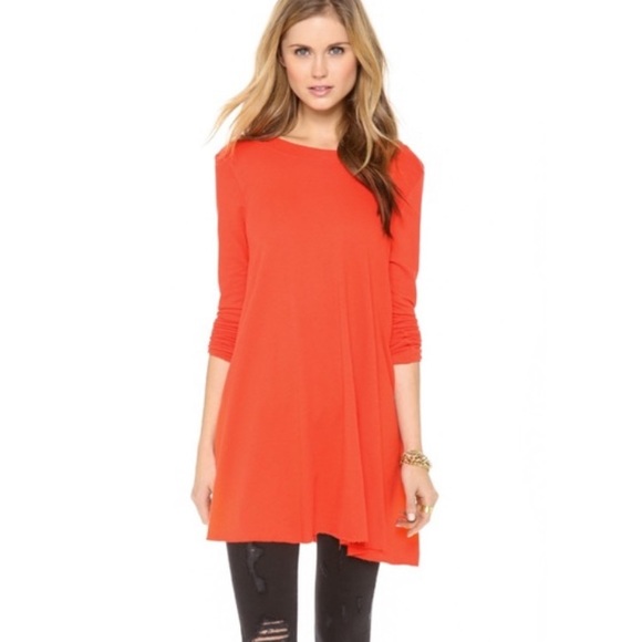 Free People Beach Poppy Beatnik Tunic Womens XS Top, Orange (bin KE) - Picture 2 of 7